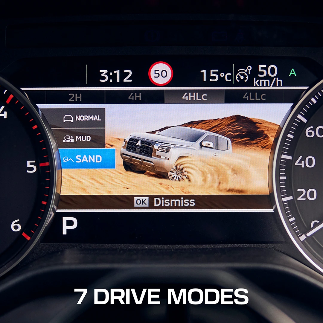 Mitsubishi Triton with seven selectable drive modes